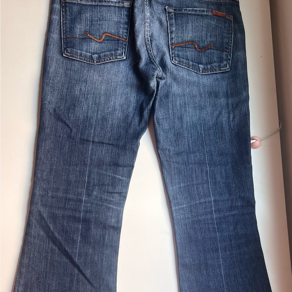 7 For All Mankind Blue Boot Cut Jeans